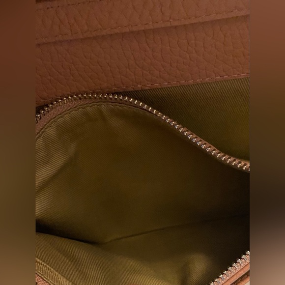 Auth All Saints NWT pink terracotta crossbody chain silver hardware dust bag - Picture 9 of 16